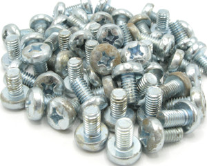 M6 x 10mm Phillips Pan Head Machine Screws, Zinc Plated Steel, 90pc M6 x 10mm Phillips Pan Head Machine Screws, Zinc Plated Steel, 90pc