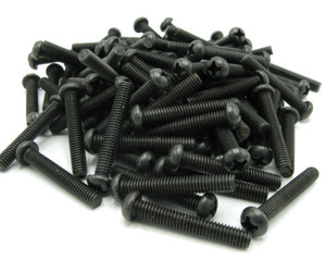 M4 x 25mm Small Pan Head Phillips Machine Screws, Black Zinc Plated Steel, 90pc M4 x 25mm Small Pan Head Phillips Machine Screws, Black Zinc Plated Steel, 90pc