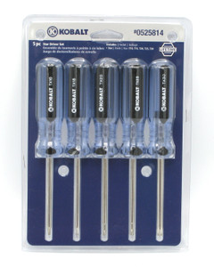Kobalt 0525814 Torx Driver Set, 5pc Kobalt 0525814 Torx Driver Set, 5pc