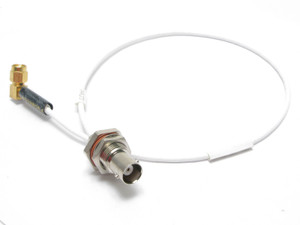 RG188A SMA Male Right Angle to BNC Female Antenna Adapter Coaxial Pigtail Cable, 15.5in RG188A SMA Male Right Angle to BNC Female Antenna Adapter Coaxial Pigtail Cable, 15.5in