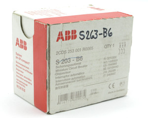 ABB S203-B6 Miniature Circuit Breaker, 440VAC, 6 Amp ABB S203-B6 Miniature Circuit Breaker, 440VAC, 6 Amp