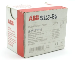 ABB S203-B6 Miniature Circuit Breaker, 440VAC, 6 Amp