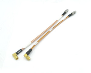 RG142 SMA Male to SMA Male Right Angle Coax Cable, 6in RG142 SMA Male to SMA Male Right Angle Coax Cable, 6in