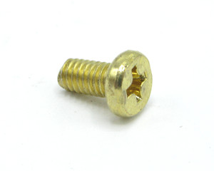 M4 X 7mm Gold Plated Phillips Flat Head Machine Screw, 25pk