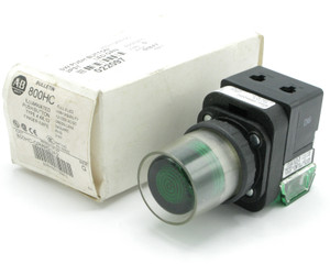 Allen-Bradley 800HC-QRAH2GA2 30mm Momentary Illuminated Push Button, Green Allen-Bradley 800HC-QRAH2GA2 30mm Momentary Illuminated Push Button, Green