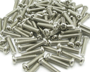 M4-0.7 x 16mm Stainless Steel Pan Head Machine Screws, 25pcs