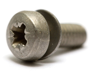 M3 x 8mm Stainless Steel Pozi Pan Head Screws w/ Compression Washer, 100pcs