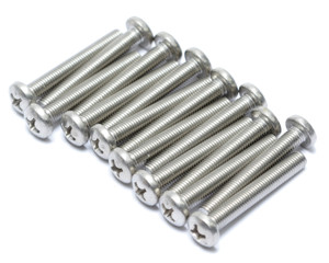 1/4"-28 x 1-3/4" Stainless Steel Phillips Pan Head Screws, 15pc Lot