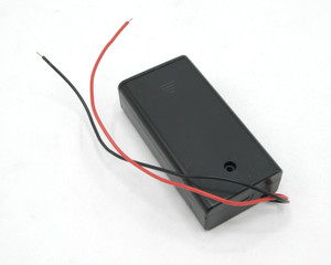 Covered Battery Holder AA 2 Cell Wire Leads with Switch