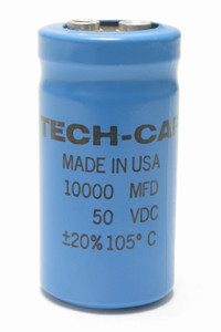 Tech-Cap Aluminum Electrolytic Capacitor, 10000uF, 50VDC, 20% Tech-Cap Aluminum Electrolytic Capacitor, 10000uF, 50VDC, 20%