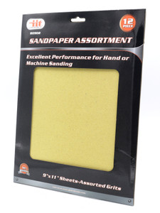 Illinois Industrial Tool 80902, Sandpaper Assortment, 12 Piece