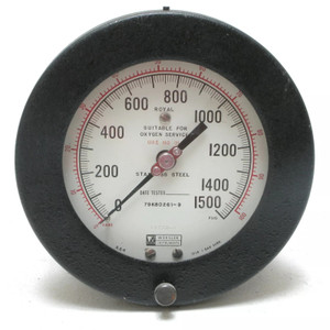 Weksler Royal 4-1/2 in, 0-1500PSI Process Pressure Gauge Weksler Royal 4-1/2 in, 0-1500PSI Process Pressure Gauge