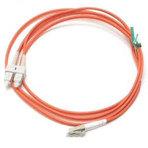 Fibertronics PC-KD6D30P02M LC to SC Duplex Patch Cable, Multi-Mode 62.5, 2m