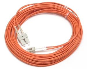 Fibertronics PC-KD6D30P09M LC to SC Duplex Patch Cable, Multi-Mode 62.5, 9m