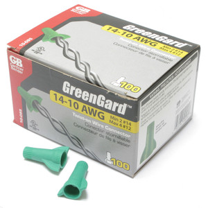 Gardner Bender 10-095 GreenGard Twist-On Wire Connector, Green, 14-10AWG, 500pcs Gardner Bender 10-095 GreenGard Twist-On Wire Connector, Green, 14-10AWG, 500pcs