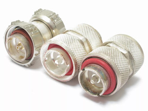 7/16 Coax Connector, Male to Male, 3pcs 7/16 Coax Connector, Male to Male, 3pcs