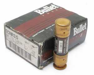 Edison Bullet ECNR3.5 250VAC 3.5 Amp Class RK5 Time-Delay Fuses, 6pcs Edison Bullet ECNR3.5 250VAC 3.5 Amp Class RK5 Time-Delay Fuses, 6pcs