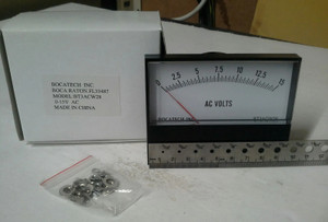 0 - 15 Volt AC Surface Bezel Mount Analog Panel Meter, 3.5 Inch