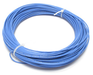 AWM 1180 Style 18AWG Blue PTFE Silver Plated Copper Wire, 100ft