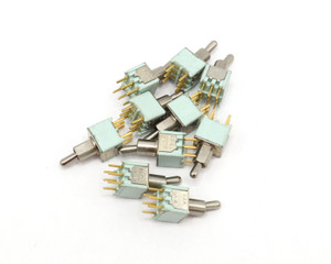 Alco TT21NG-PC-1, DPDT Subminiature Toggle Switch, 10pcs