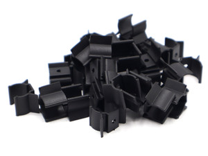 Essentra Components VM1004 Cable Clip, U-Type Black Fastener 0.500", 20pk Essentra Components VM1004 Cable Clip, U-Type Black Fastener 0.500", 20pk