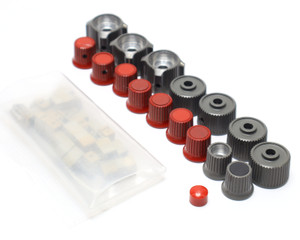 Lot of Assorted Tektronix Knobs and Pushbuttons, 45pc