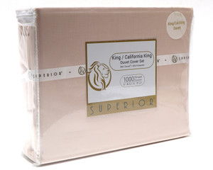 Superior 1000 Thread Count 3-Piece King/California King Duvet Cover Set, Pink Superior 1000 Thread Count 3-Piece King/California King Duvet Cover Set, Pink