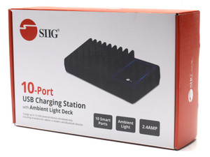 SIIG 10-Port USB Charging Station with Ambient Light Deck SIIG 10-Port USB Charging Station with Ambient Light Deck
