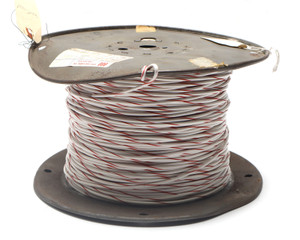M16878/2-BLE-92 12AWG Tinned Copper PVC Wire, 1000V White/Red Stripe, 100ft