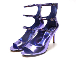 Vince Camuto Anikah Buckle Strap Open Toe Pump, Size Women's 9, Party Purple