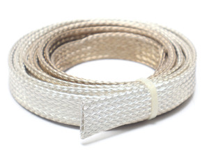QQB575R30S0875 7/8" I.D. Tubular Braid, Silver Plated Copper, 10ft QQB575R30S0875 7/8" I.D. Tubular Braid, Silver Plated Copper, 10ft