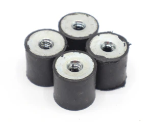 MSC 36690964 Vibration Isolation Mount, 1" Dia x 1" H, 25lb Capacity, 4pcs