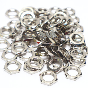 3/8-24 Hex Nuts, Nickel-Plated Brass, 25pcs 3/8-24 Hex Nuts, Nickel-Plated Brass, 25pcs