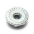 6-32 Zinc Plated Steel Hex Nuts w/ Flange, 100pcs