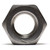 3/8"-16 x 3/16" Stainless Steel Hex Nuts, 9/16" Hex, 50pcs