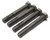 1/2"-13 x 3-1/2" Blackened Steel Hex Bolts, 4pcs