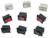 Pack of 9 - Rocker Switch 1ea SPST, SPDT, SPDT Center Off, 3 color