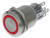 SPDT Lighted Pushbutton Switch, Alternate Action, 12V Red LED