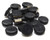 MJ May 1001-AP-PSA/L-5 1/2" x 5ft Hook & Loop Tape, Loop Side, Black, 20pcs