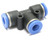 6mm (1/4 in.) Pneumatic Push in TEE Fitting, Quick Connect, 5pk