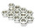 1/4"-28 Zinc Plated Steel Left-hand Thread Hex Nuts, 12pc Lot