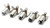 Bayonet Base 2-Lead Socket with Laydown Mounting Bracket, 5pcs