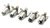 Bayonet Base 2-Lead Socket with Laydown Mounting Bracket, 5pcs