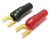 Gold Plated Insulated Fork Terminal, 10-12 AWG, 8 Fork, 50 Piece
