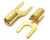 Gold Plated Fork Terminal, 10-12 AWG, 8 Fork, 50 Piece