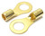 Gold Plated Ring Terminal, 8 AWG, 5/16 Inch Ring, 25 Piece