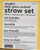 Clear Glass Cocktail Straw Set, 7 Pieces