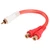 Male to 2 Female Oxygen Free RCA Audio Splitter