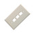 Single Gang Keystone Wall Plate, 3 Port Single Gang Keystone Wall Plate, 3 Port