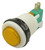 7/8 Inch Push Button Colored Game Switch - Amber